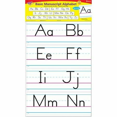 TREND ENTERPRISES Alphabet Bulletin Brd Set, Manuscript, 6-1/4inx22-1/4ft , MI TEP1858